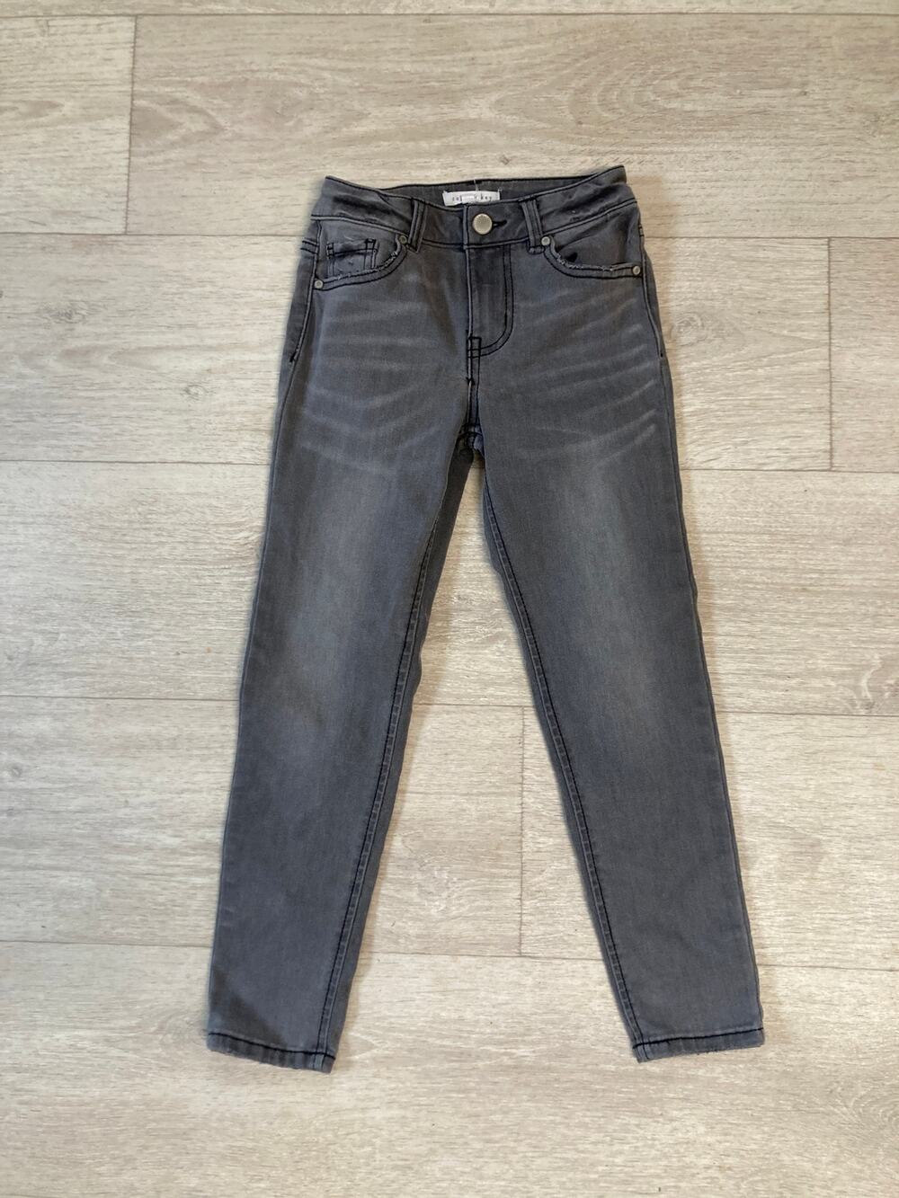 Copper Key Girls Grey Distressed Skinny Pants, Size 7